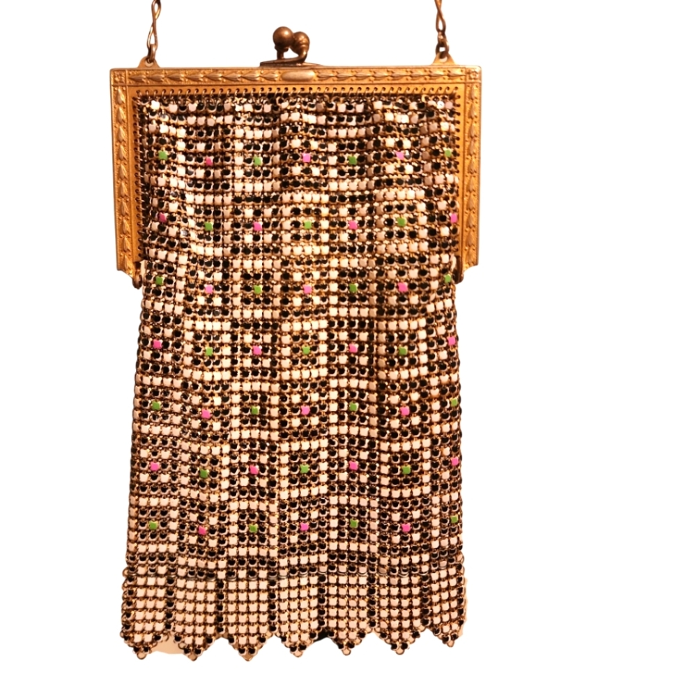 Vintage 1920s Art Deco Whiting & Davis Co Mesh Bag
